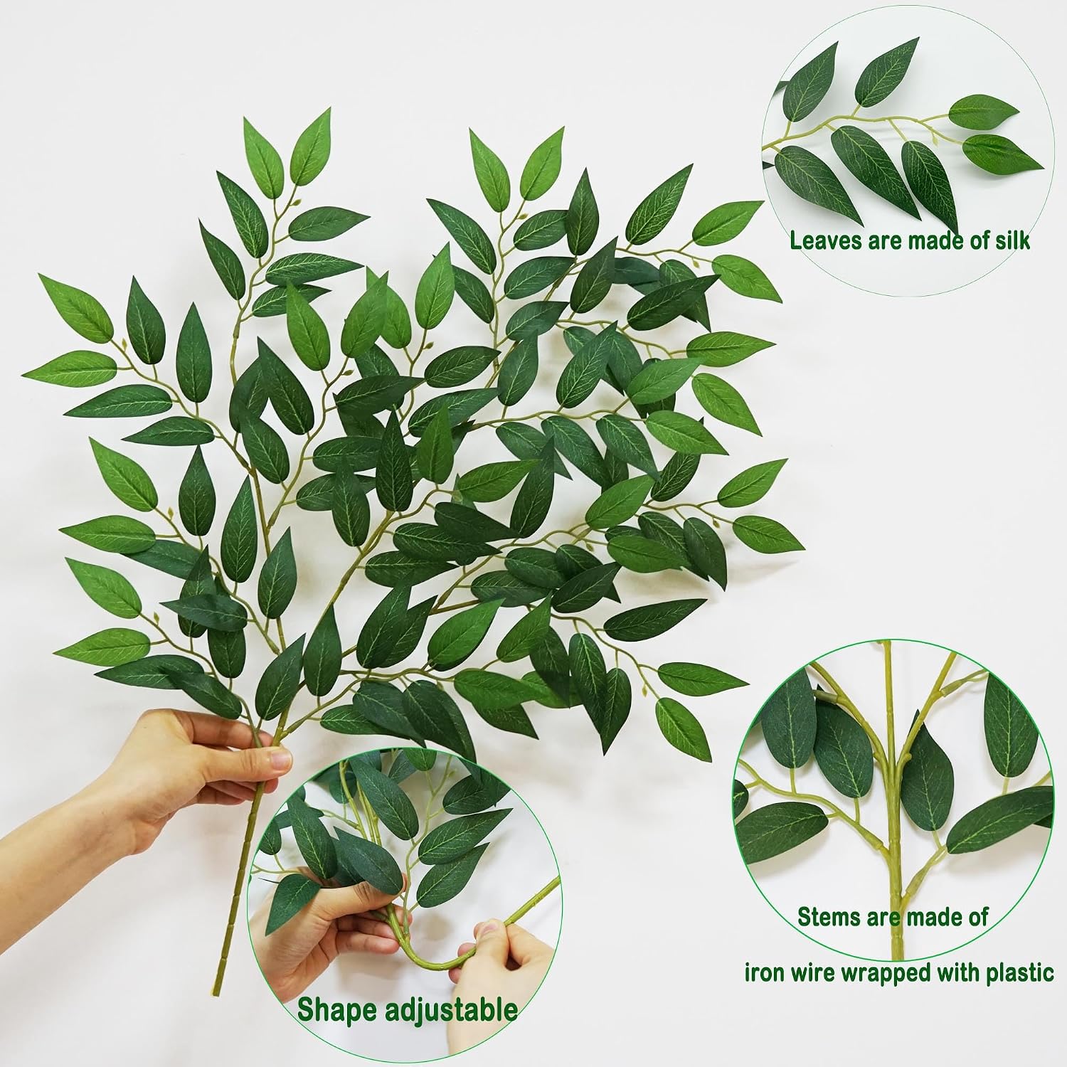 130Pcs 68CM Artificial Italian - Ruscus Stem Faux 评论和价格